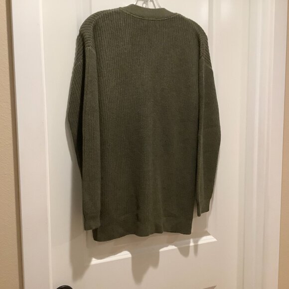 Orvis Anywear Oversized Ribbed Cardigan, Tarragon, Size XS - Picture 3 of 6
